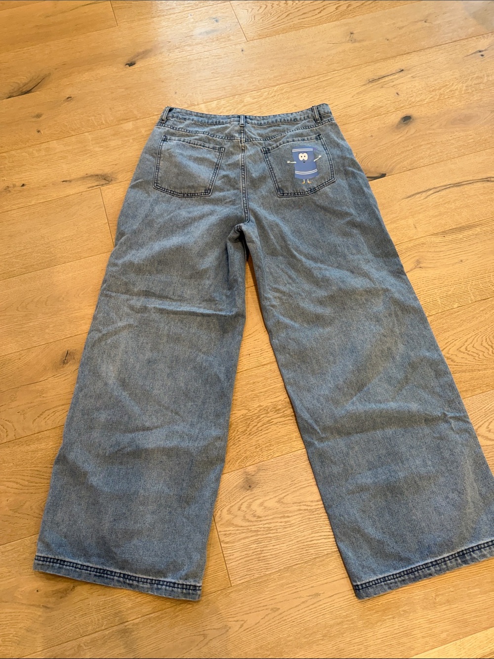 South Park Jeans Wide Leg Baggy Skater Juniors Size 17 Rare Y2K-era Pop Culture - Picture 3 of 7